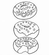 Donut Donuts Doughnut Snacks Grains Momjunction Coloringhome sketch template