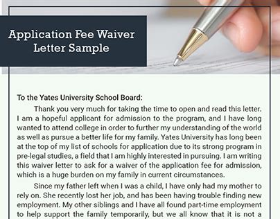 waiver letter samples  behance