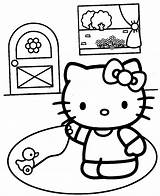 Kitty Hello Coloring Pages Printable Kids Online sketch template