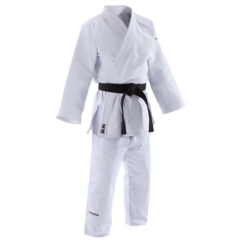 adult judo uniform white domyos  decathlon