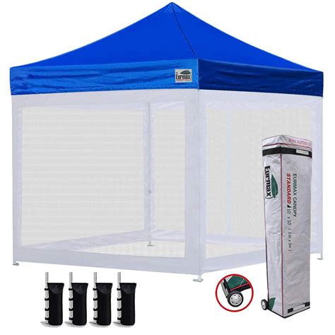 eurmax  ez pop  canopy screen houses shelter commercial tent  mesh walls  roller