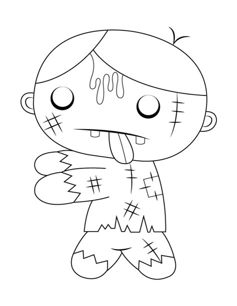 zombie coloring page images coloring page