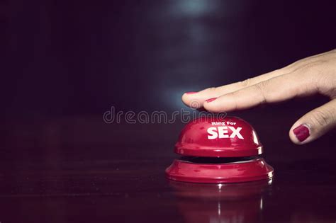 Woman S Hands Press Sex Bell On A Reception Bell Concept About Stock