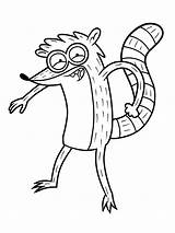Regular Show Rigby Coloring Pages Color Print Printable Cartoon Categories Kids sketch template