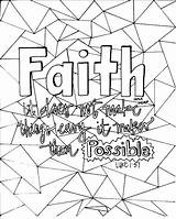 Faith Coloring Pages Bible Verse Color Printable Colorings Getdrawings Getcolorings sketch template