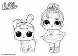 Lol Surprise Coloring Pages Pets Bunny Queen Crystal Printable Kids Color Print sketch template