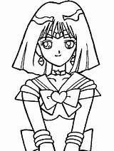 Sailor Saturn Coloring Serenity Spalvinimo Endymion Neptune Colorironline sketch template