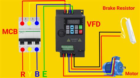 variable frequency drive  phase vfd motor control circuit diagram vfd motor control