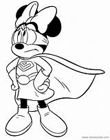 Minnie Coloring Mouse Pages Super Disney Disneyclips Funstuff sketch template