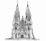 Cathedral St Drawing York Nyc Patricks Easy Illustration Manhattan Urban Request Something Order Custom Made Just sketch template