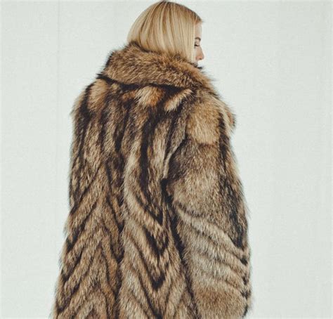 raccoon fur coat for women long winter jacket vintage fur etsy fur