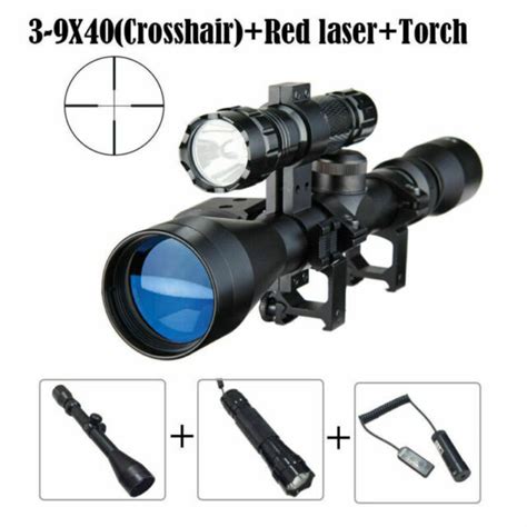 Cvlife 3 9x40 Crosshair Tactical Sniper Hunting Rifle Scope With Red