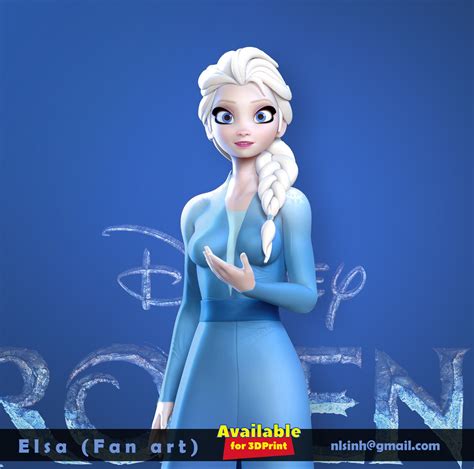 Female Elsa Frozen 2 Fan Art 3d Print Model Cgtrader
