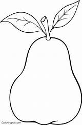 Pear Coloringall Fruits Automatically sketch template