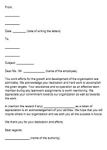 employee recognition letters  excelshe