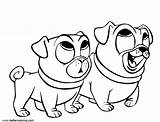Coloring Puppy Pages Dog Pals Dogs Two Printable Print Para Kids Colorir Color sketch template