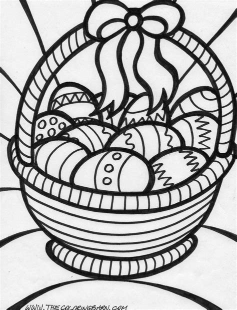 easter basket  eggs coloring pages