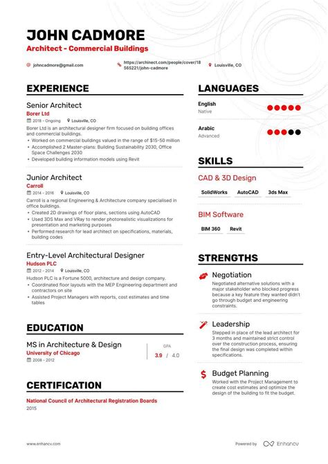 architecture student resume examples  resume ideas
