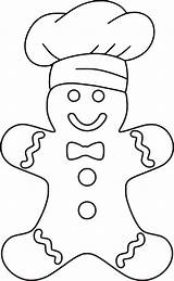 Gingerbread Chef sketch template