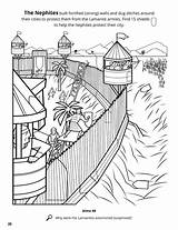 Fortifications Mormon Nephites Moroni Fortified sketch template