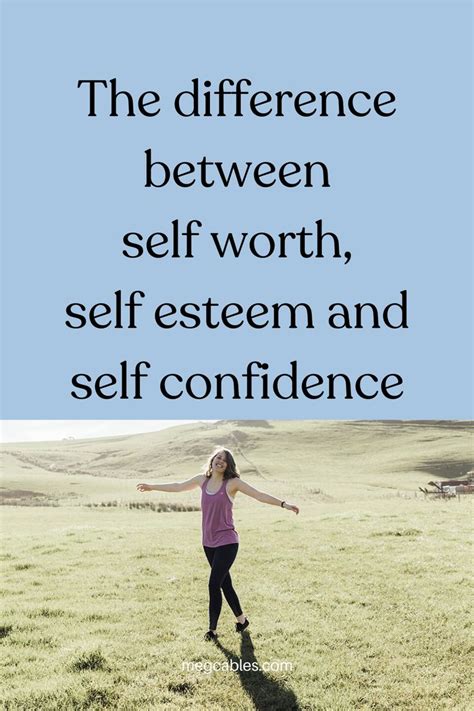 difference   worth  esteem   confidence