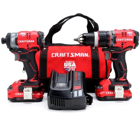 Craftsman V20 2 Tool 20 Volt Max Brushless Power Tool Combo Kit With