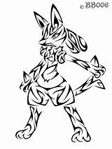 Lucario Pokemon Drawing Deviantart Coloring Mega Pages Tribal Fusion Getdrawings Tattoo Mewtwo Choose Board sketch template