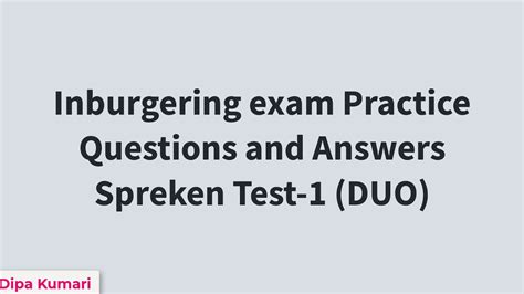 spreken exam practice questions  answers preparation  spreken test  duo inburgering