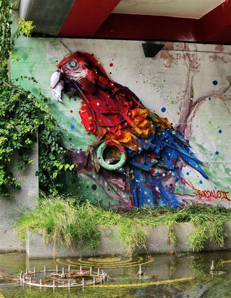 trash turned into amazing 3d street art by portuguese artist art sheep