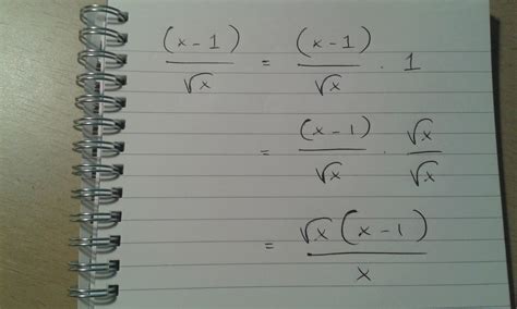 How Do You Rationalize The Denominator And Simplify The Expression X 1