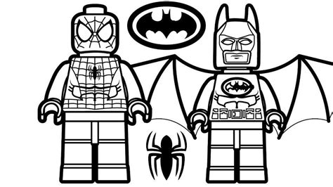 lego spiderman  lego batman coloring page  printable coloring