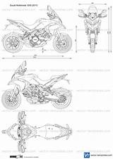 Multistrada Ducati 1200 Vector Preview Templates Template sketch template