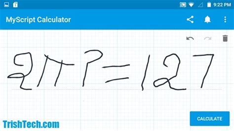 myscript calculator draw mathematical expressions   results