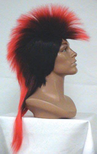 80s 90s Indian Mohawk Native American Punk Rock Men Costume Spike Spiky