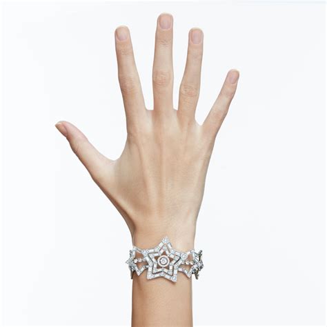 stella bracelet star white rhodium plated swarovski