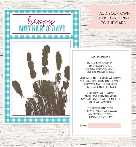 mothers day poem handprint card lets diy    kritsyn merkley