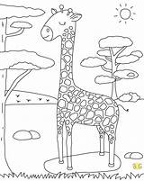 Girafe Coloriage Savane Enfant Coloriages Colorier sketch template