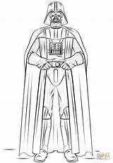 Coloring Vader Darth Pages Printable Drawing sketch template