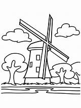 Windmill Viento Molino Dibujos sketch template
