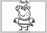 Peppa Pig Coloring Pages Printable Kids Drawings Cartoon Clip sketch template