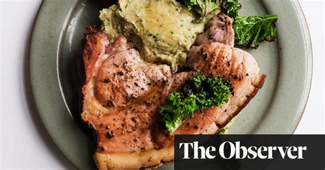 nigel slater s gammon steak with butter beans and kale