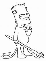 Bart Simpsons Coloring Colorear Diable Coloriages Scary Homer Inspirant Groening Copyright Disegni Colorare sketch template