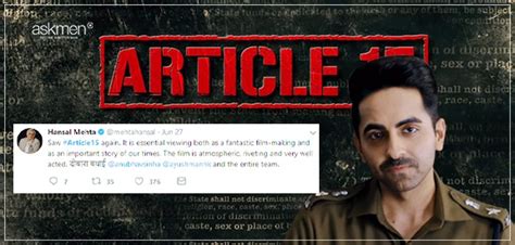 Twitterati Are Loving Every Single Bit Of Article 15 And Rightfully