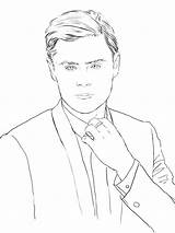 Coloring Pages Celebrity People Famous Efron Zac Color Book Printable Drawings Colouring Getcolorings Celebrities Designlooter Books Adult Print Choose Board sketch template