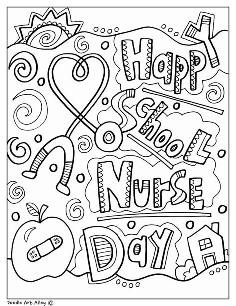 school nurse day coloring pages  printables perfect    show