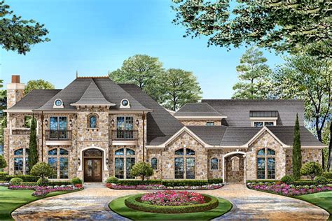 luxury french country home plan  car enthusiast tx architectural designs house plans