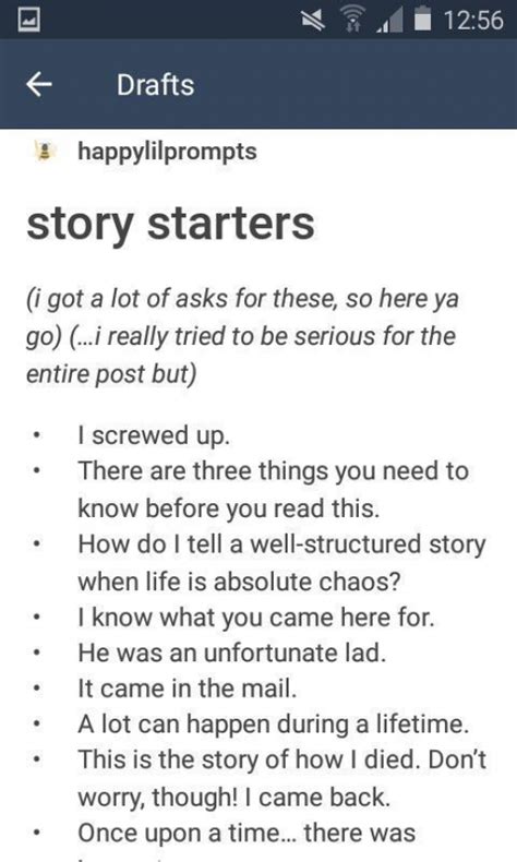 here are some interesting story starters writing prompts creative