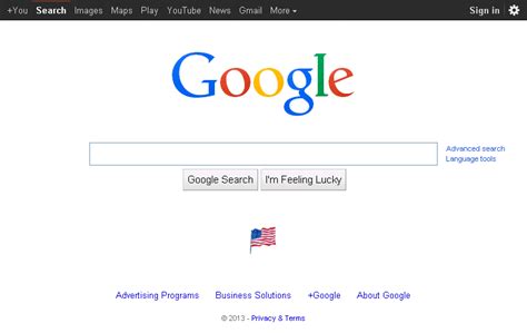 googles black bar home page   older browsers