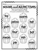 Nouns Adjectives Color Noun Sort Teacherspayteachers sketch template
