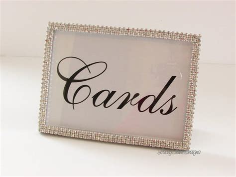 cards sign card box sign  rhinestones picture keepsake